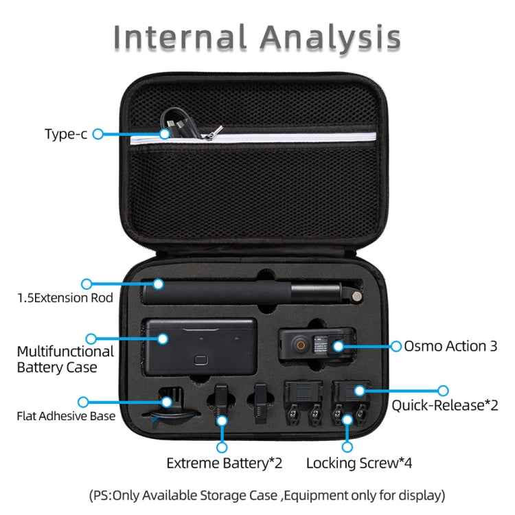 For DJI Osmo Action 3 Carrying Storage Case Bag,Size: 21.5 x 29.5 x 10cm, For DJI Osmo Action 3 21.5 x 29.5 x 10cm