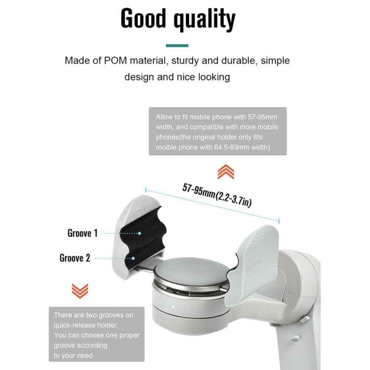 For DJI OM4 STARTRC Handheld Gimbal Quick Release Magnetic Buckle Clamp Expansion Bracket