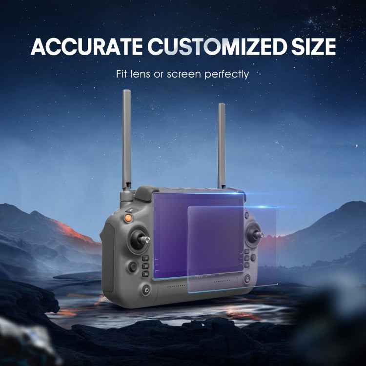 For DJI RC Plus with Screen STARTRC 2pcs Frosted Purple Eye Protection Explosion-proof Tempered Glass Film, For DJI RC Plus with Screen(2pcs)