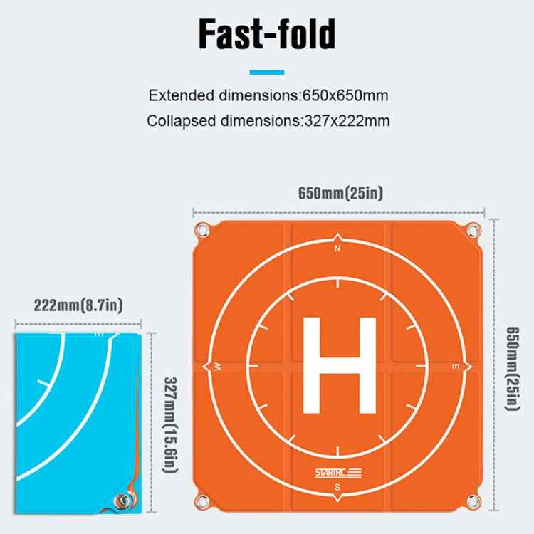 STARTRC 65cm Portable Foldable Square Parking Apron Landing Pad for DJI FPV / mini 2 / Mavic Air 2 / Air 2S