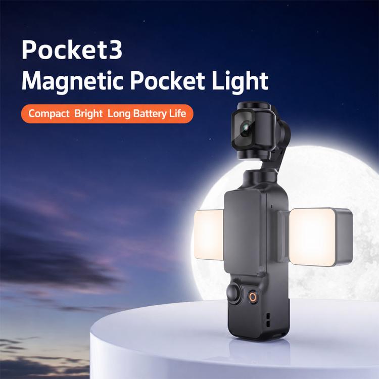 For DJI Osmo Pocket 3 Desiontal Portable Magnetic Fill Light, PM01 Single Light, PM01 Single Light