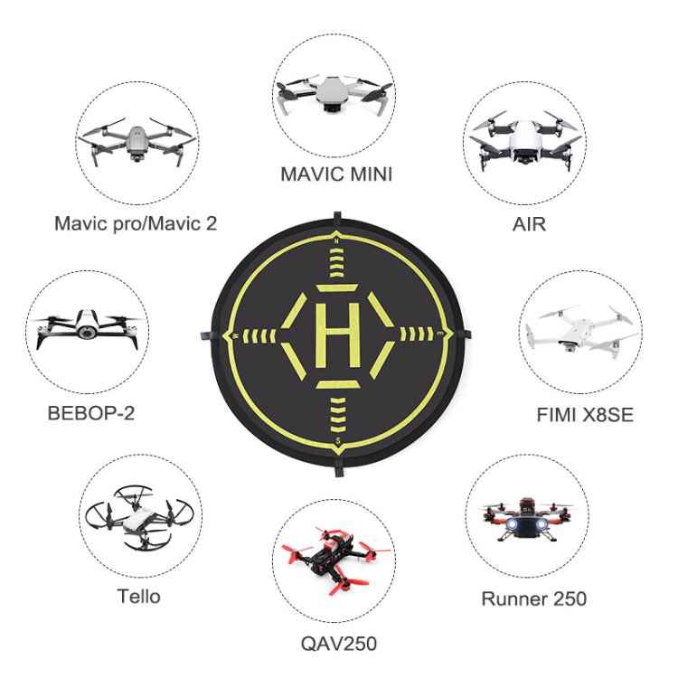 STARTRC RC Drone Quadcopter Portable Parking Apron Fast-fold Landing Parking Pad for DJI Mavic Mini / Mavic Air 2, Diameter: 56cm