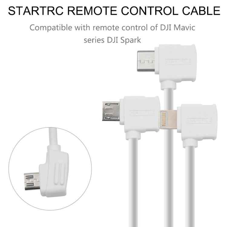 STARTRC 30cm Micro USB to Micro USB Converting Connector Data Cable for DJI Mavic Mini / Air, Shark Remote Controller