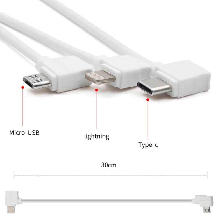 STARTRC 30cm Micro USB to Micro USB Converting Connector Data Cable for DJI Mavic Mini / Air, Shark Remote Controller