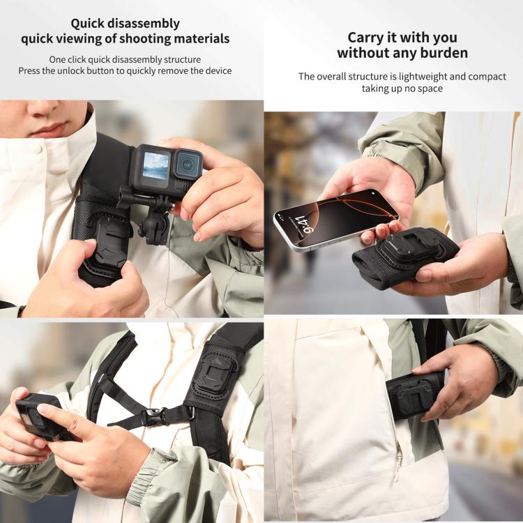 STARTRC Hook And Loop Fastener Universal Backpack Clip Mount, Backpack Clip