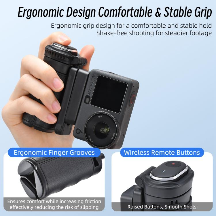 STARTRC 3-in-1 Action Camera Grip with Remote Tripod Stand, 12110047