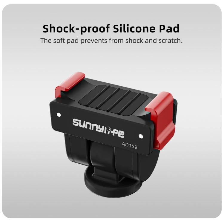 For DJI Osmo Pocket 4 / 3 Sunnylife Quick Release Adapter Mount 1/4 inch Interface 180 Degree Tilt Selfie Stick Adapter Stand, AD159 For DJI Osmo Pocket 4 / 3