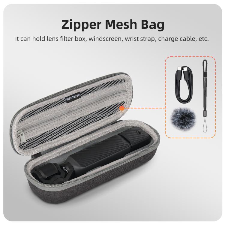 For DJI Osmo Pocket 4 / 3 Sunnylife Mini Carrying Case Handbag Portable Travel Case Protective Organizer Standard Combo Bags, For DJI Osmo Pocket 4 / 3 Standard Combo Bags