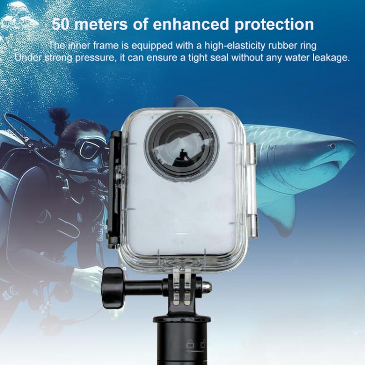 For DJI Osmo 360 50m Depth Waterproof Housing Case with Lens Silicone Cap, For DJI Osmo 360