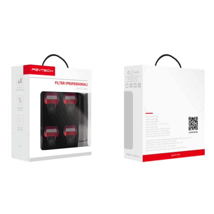 4 PCS PGYTECH P-12A-019 ND8 / 16 / 32 / 64 Dimming Lens Filter Set for DJI Mavic Mini Drone Accessories