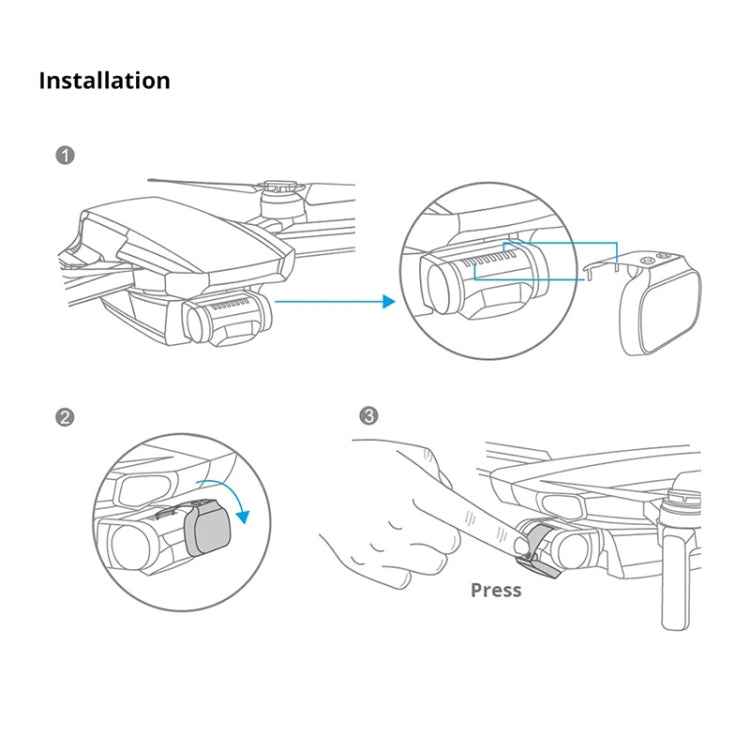 4 PCS PGYTECH P-12A-019 ND8 / 16 / 32 / 64 Dimming Lens Filter Set for DJI Mavic Mini Drone Accessories