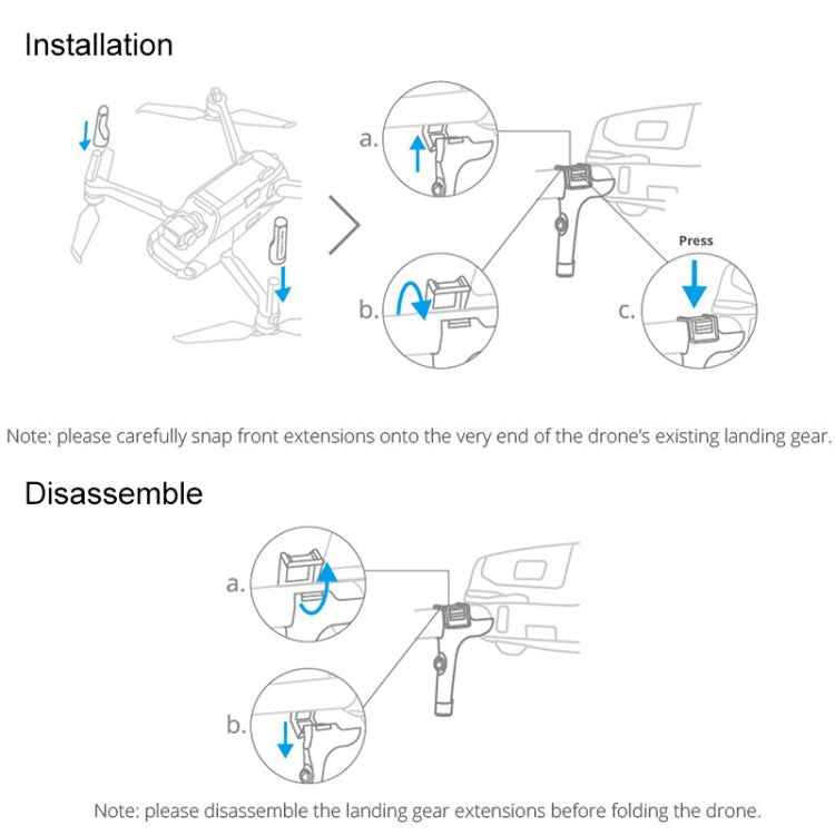 PGYTECH P-16A-036 Portable Heightened Landing Gear Extensions Rack for DJI Mavic Air 2