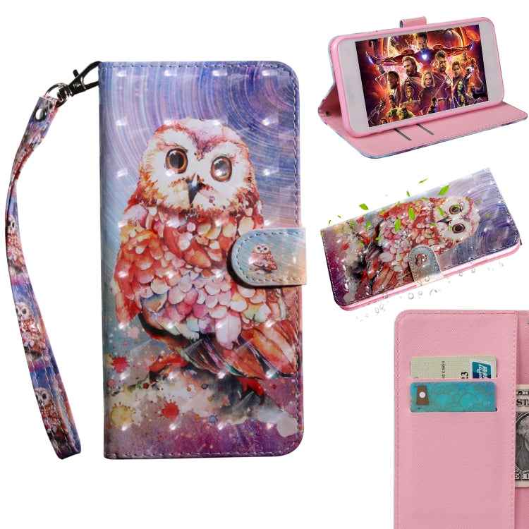 3D Painting Pattern Coloured Drawing Horizontal Flip TPU + PU Leather Case with Holder & Card Slots & Wallet, For iPhone 6 / 6S, For iPhone 6 Plus, For iPhone 7 / 8, For iPhone 7 Plus / 8 Plus