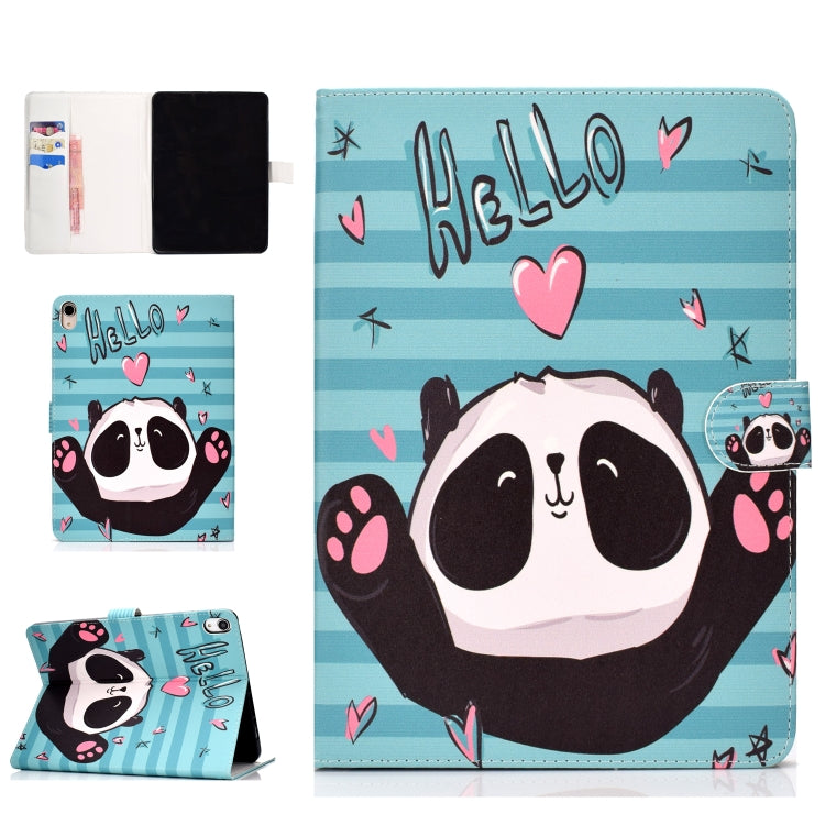 Colored Pattern Drawing Horizontal Flip PU Leather Case with Three-folding Holder & Sleep / Wake-up Function
