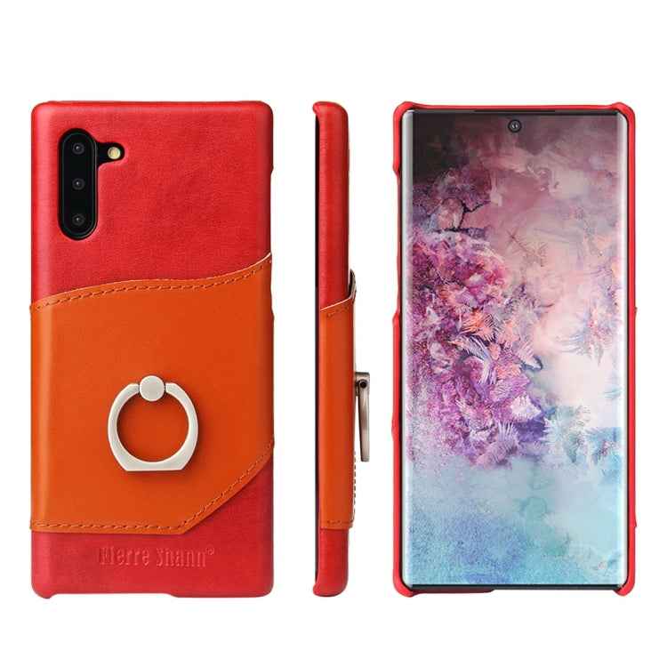 Fierre Shann Oil Wax Texture Genuine Leather Back Cover Case with 360 Degree Rotation Holder & Card Slot