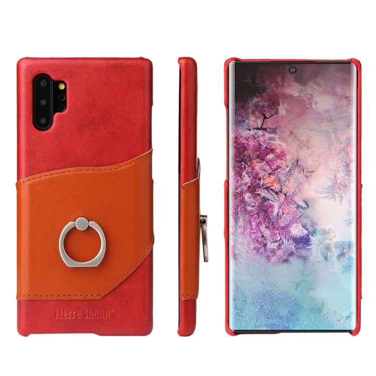 Fierre Shann Oil Wax Texture Genuine Leather Back Cover Case with 360 Degree Rotation Holder & Card Slot