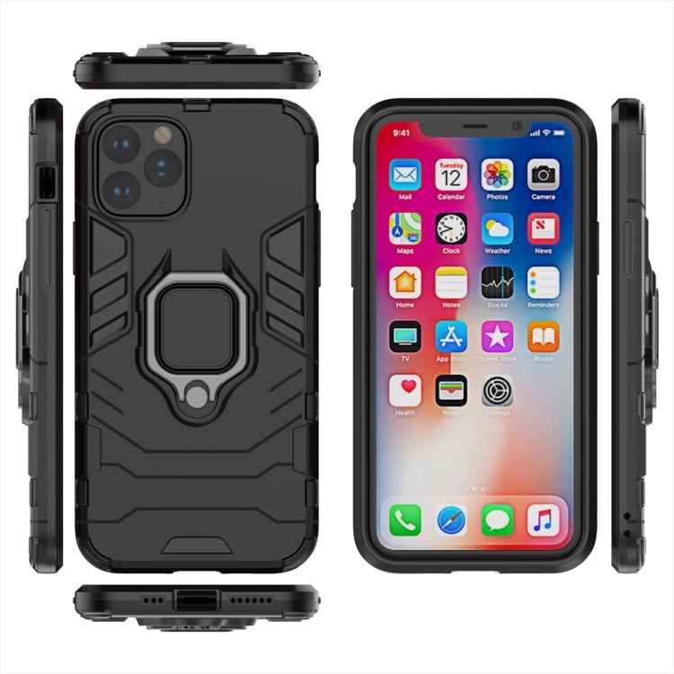 Panther PC + TPU Shockproof Protective Case with Magnetic Ring Holder for iPhone