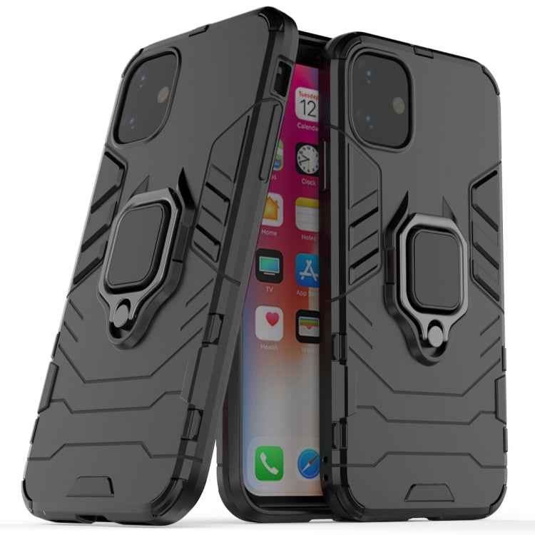 Panther PC + TPU Shockproof Protective Case with Magnetic Ring Holder for iPhone