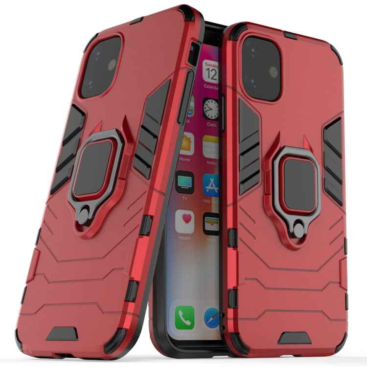 Panther PC + TPU Shockproof Protective Case with Magnetic Ring Holder for iPhone
