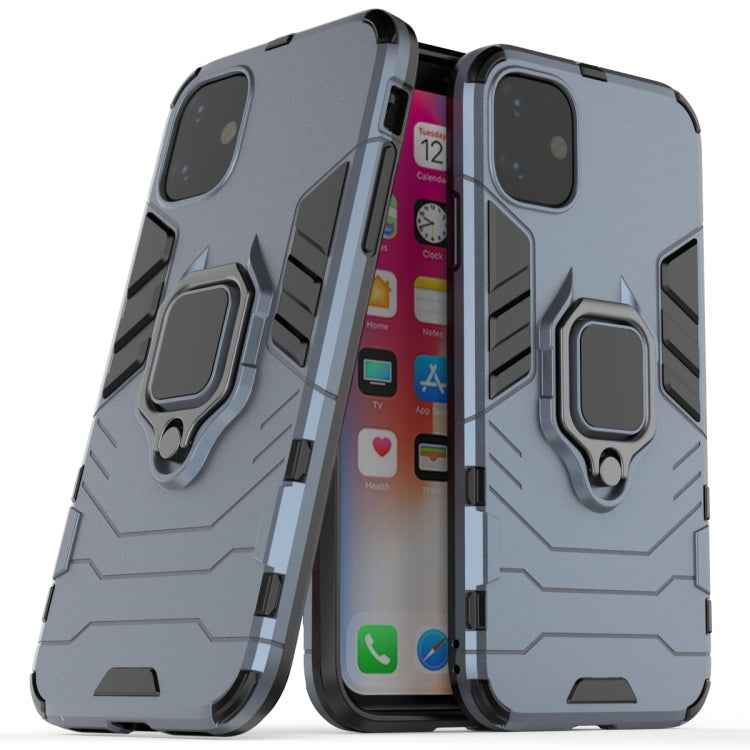 Panther PC + TPU Shockproof Protective Case with Magnetic Ring Holder for iPhone