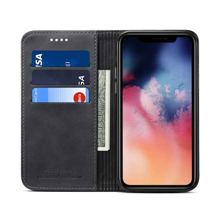 Suteni Calf Texture Horizontal Flip Leather Case with Holder & Card Slots & Wallet for iPhone