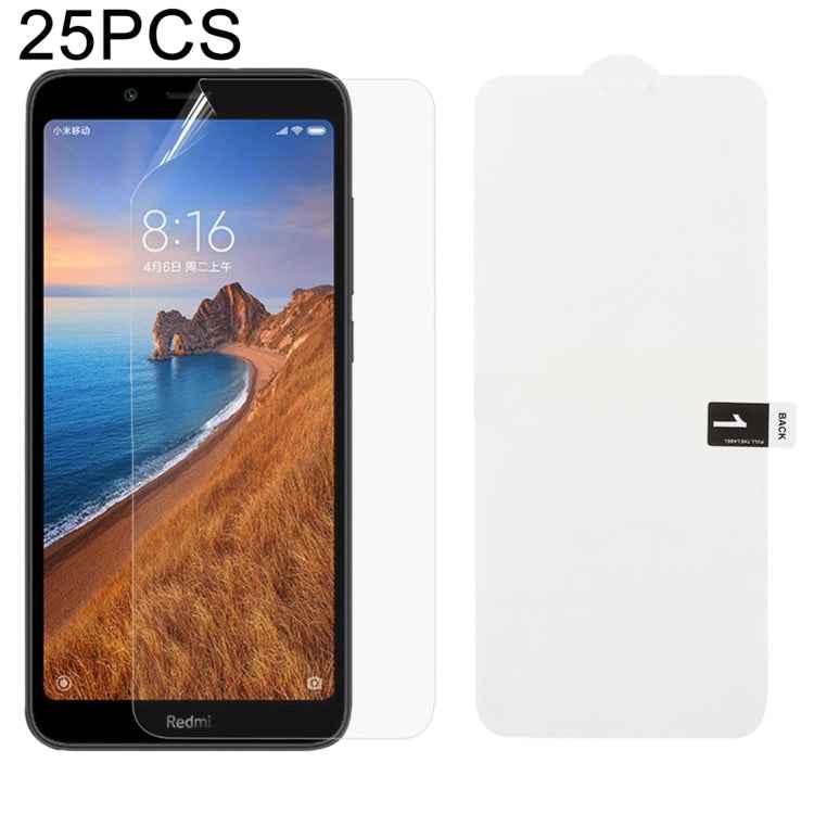 25 PCS Soft Hydrogel Film Full Cover Front Protector with Alcohol Cotton + Scratch Card for