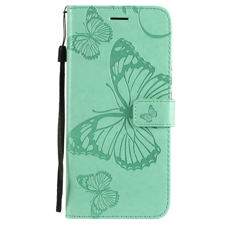 Pressed Printing Butterfly Pattern Horizontal Flip PU Leather Case with Holder & Card Slots & Wallet & Lanyard