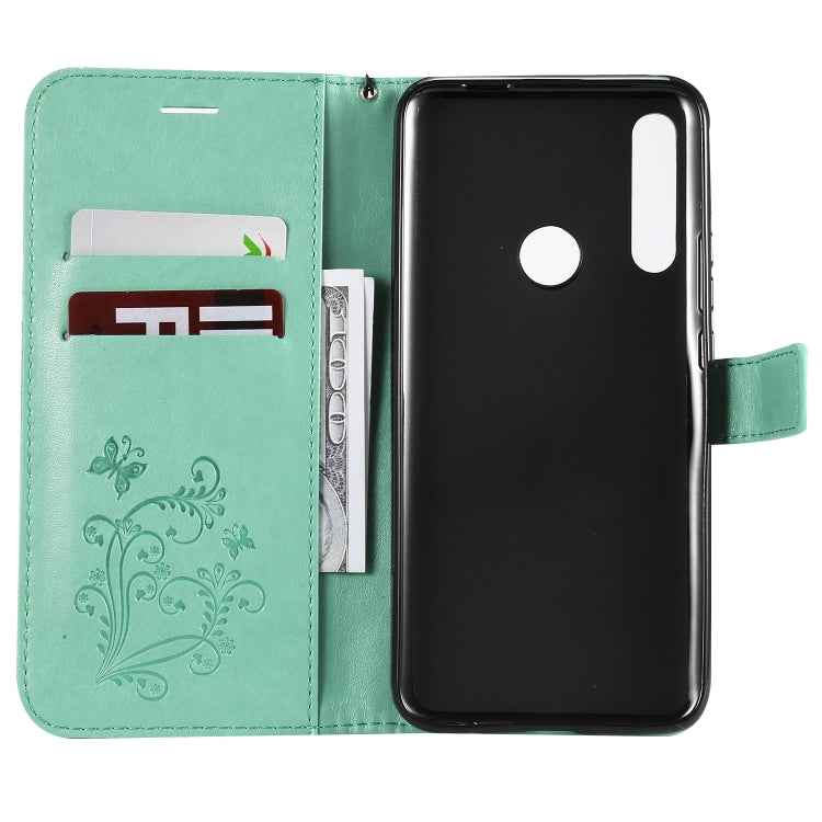 Pressed Printing Butterfly Pattern Horizontal Flip PU Leather Case with Holder & Card Slots & Wallet & Lanyard