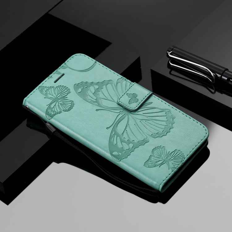 Pressed Printing Butterfly Pattern Horizontal Flip PU Leather Case with Holder & Card Slots & Wallet & Lanyard