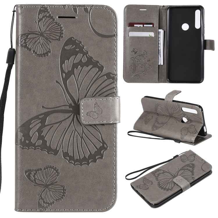 Pressed Printing Butterfly Pattern Horizontal Flip PU Leather Case with Holder & Card Slots & Wallet & Lanyard