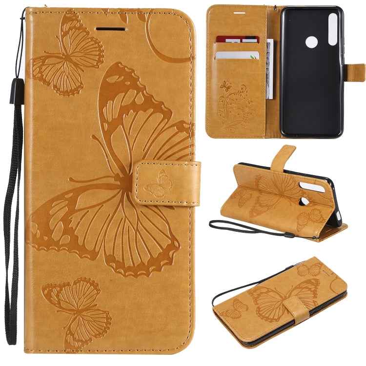 Pressed Printing Butterfly Pattern Horizontal Flip PU Leather Case with Holder & Card Slots & Wallet & Lanyard