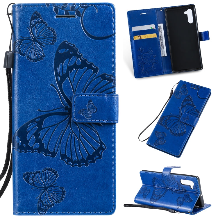 Pressed Printing Butterfly Pattern Horizontal Flip PU Leather Case with Holder & Card Slots & Wallet & Lanyard