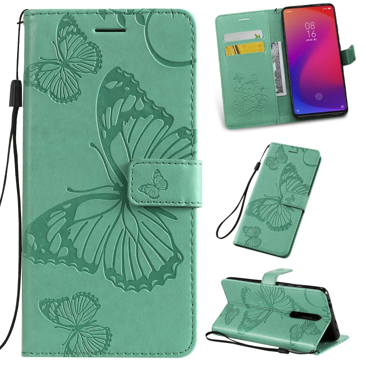 Pressed Printing Butterfly Pattern Horizontal Flip PU Leather Case with Holder & Card Slots & Wallet & Lanyard