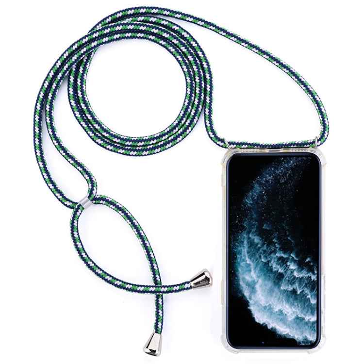 Four-Corner Anti-Fall Trasparent TPU Mobile Phone Case With Lanyard for iPhone