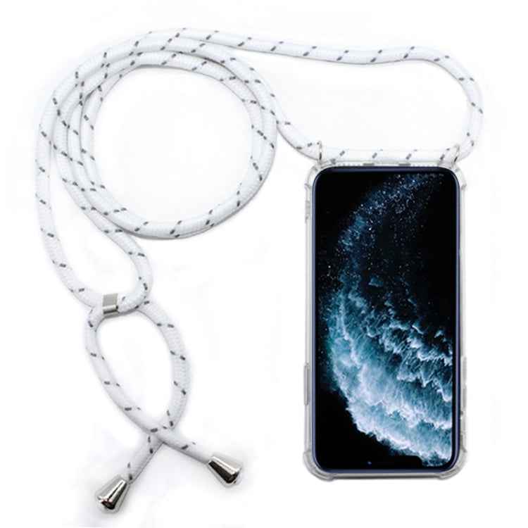 Four-Corner Anti-Fall Trasparent TPU Mobile Phone Case With Lanyard for iPhone
