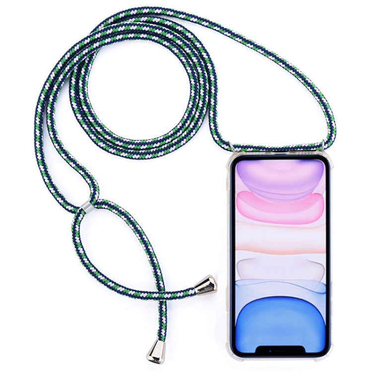 Four-Corner Anti-Fall Trasparent TPU Mobile Phone Case With Lanyard for iPhone