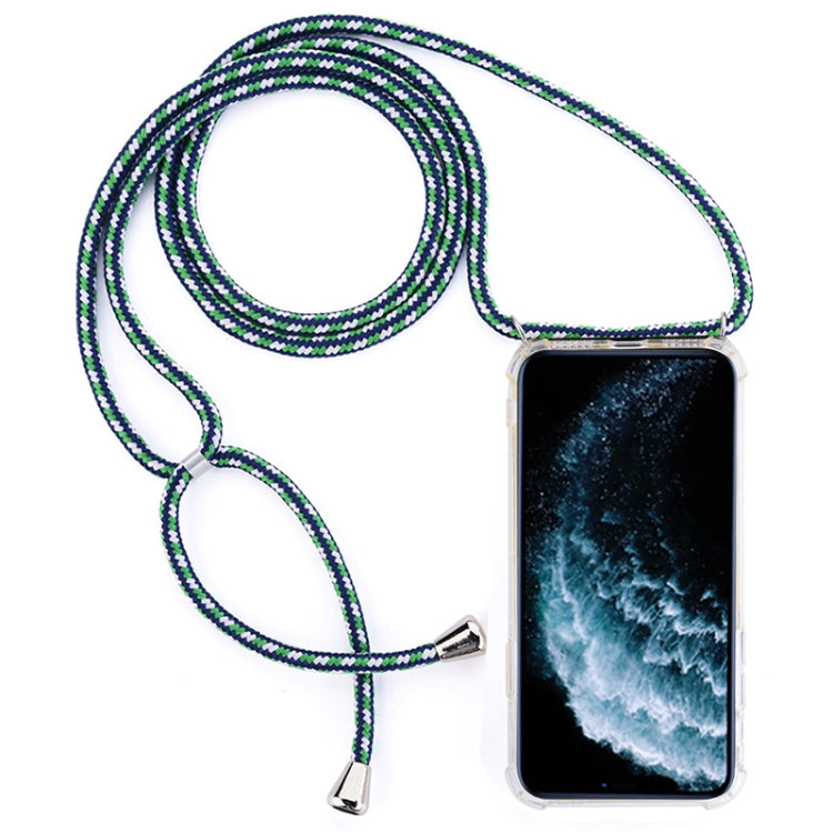 Four-Corner Anti-Fall Trasparent TPU Mobile Phone Case With Lanyard for iPhone