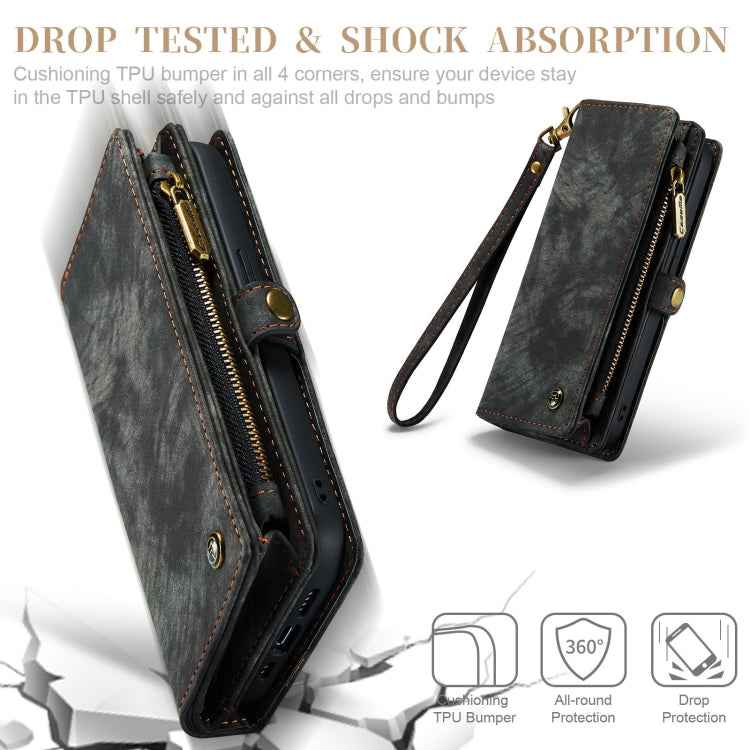 CaseMe-008 Detachable Multifunctional Horizontal Flip Leather Case with Card Slot & Holder & Zipper Wallet & Photo Frame