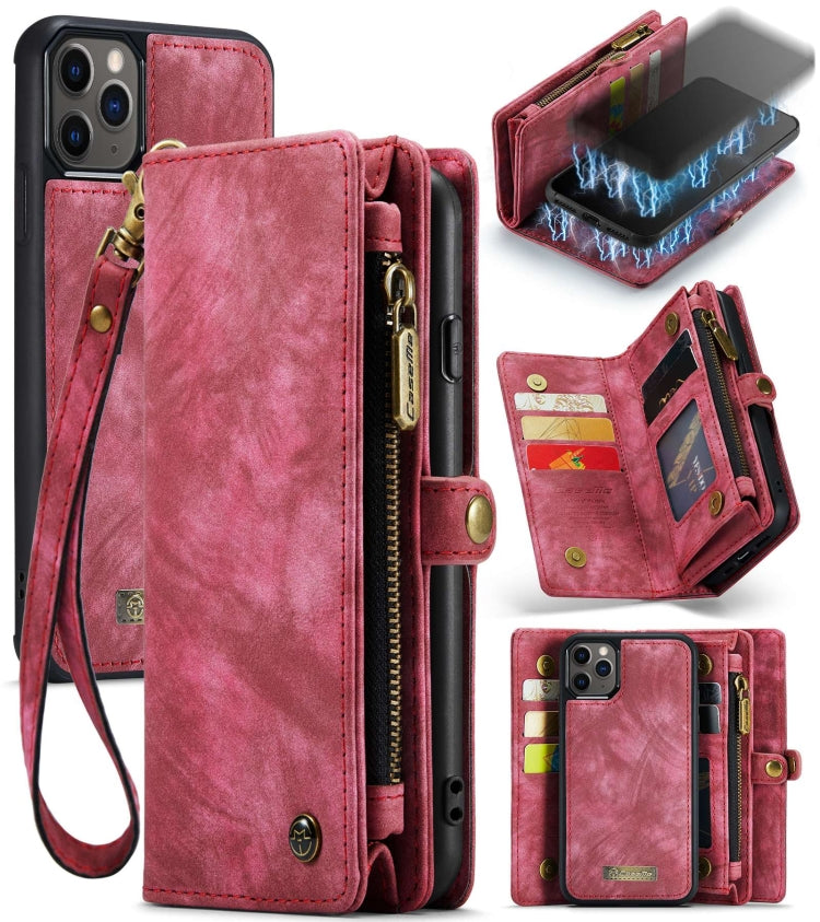 CaseMe-008 Detachable Multifunctional Horizontal Flip Leather Case with Card Slot & Holder & Zipper Wallet & Photo Frame