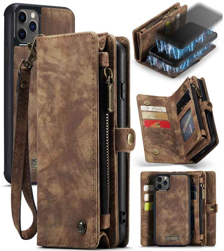 CaseMe-008 Detachable Multifunctional Horizontal Flip Leather Case with Card Slot & Holder & Zipper Wallet & Photo Frame