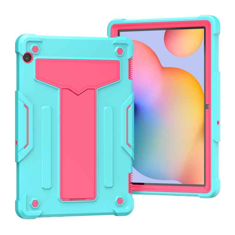 T-shaped Bracket Contrast Color Shockproof PC + Silicone Protective Case, For Huawei MatePad T8, For Huawei MediaPad T5