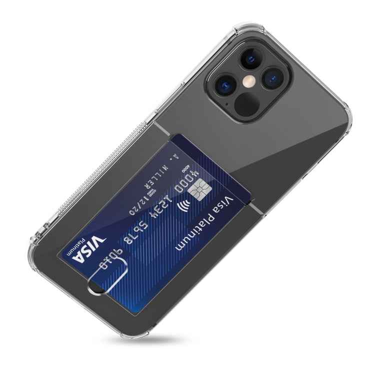 TPU Transparent Protective Case with Card Slots, For iPhone 12, For iPhone 12 Mini, For iPhone 12 Pro, For iPhone 12 Pro Max