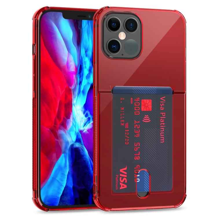 TPU Transparent Protective Case with Card Slots, For iPhone 12, For iPhone 12 Mini, For iPhone 12 Pro, For iPhone 12 Pro Max