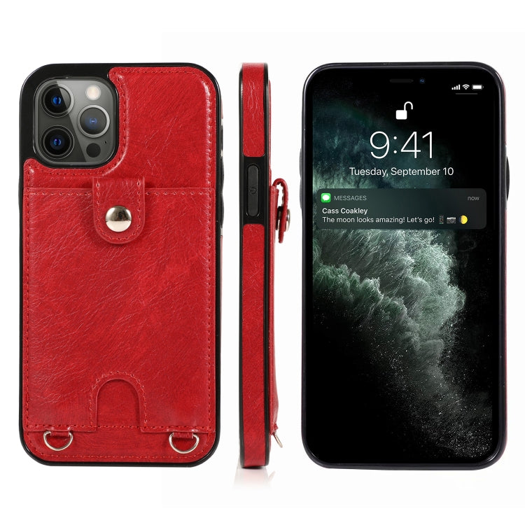 Shockproof PU Leather + TPU Protective Case with Card Slot & Lanyard, For iPhone 12 mini, For iPhone 12 / 12 Pro, For iPhone 12 Pro Max