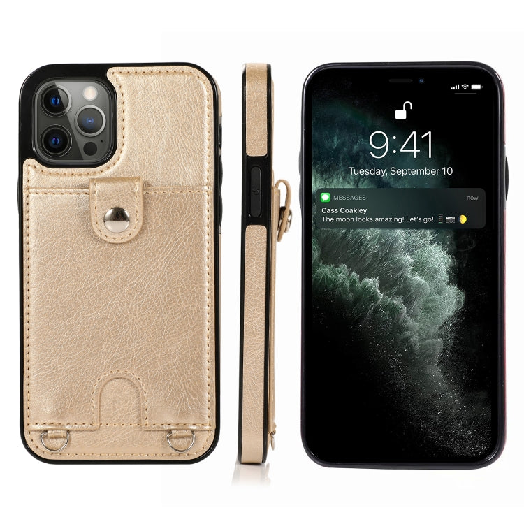 Shockproof PU Leather + TPU Protective Case with Card Slot & Lanyard, For iPhone 12 mini, For iPhone 12 / 12 Pro, For iPhone 12 Pro Max