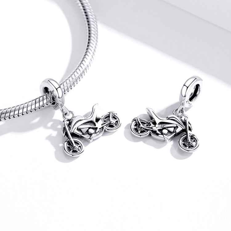S925 Sterling Silver Motorcycle Pendant DIY Bracelet Necklace Accessories