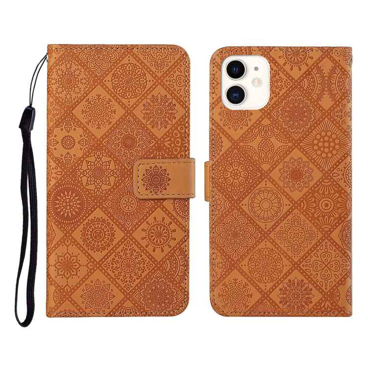 Ethnic Style Embossed Pattern Horizontal Flip Leather Case with Holder & Card Slots & Wallet & Lanyard, For iPhone 6, For iPhone 6 Plus, For iPhone 8 Plus / 7 Plus, For iPhone 11, For iPhone 11 Pro, For iPhone 11 Pro Max