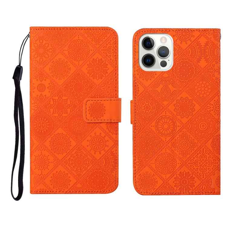 Ethnic Style Embossed Pattern Horizontal Flip Leather Case with Holder & Card Slots & Wallet & Lanyard, For iPhone 12, For iPhone 12 Mini, For iPhone 12 Pro Max, For iPhone SE 2022 / SE 2020 / 8 / 7, For iPhone XR, For iPhone XS Max