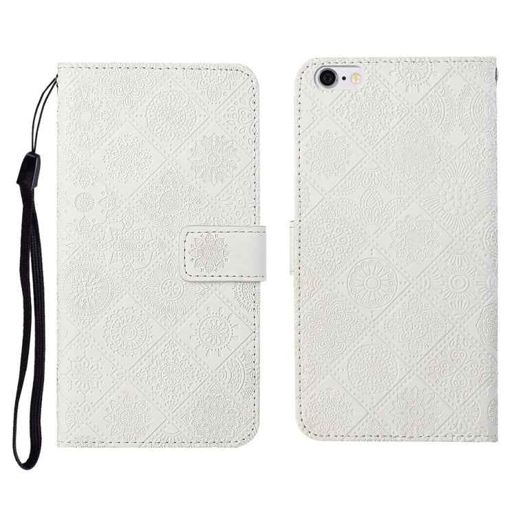 Ethnic Style Embossed Pattern Horizontal Flip Leather Case with Holder & Card Slots & Wallet & Lanyard, For iPhone 12, For iPhone 12 Mini, For iPhone 12 Pro Max, For iPhone SE 2022 / SE 2020 / 8 / 7, For iPhone XR, For iPhone XS Max