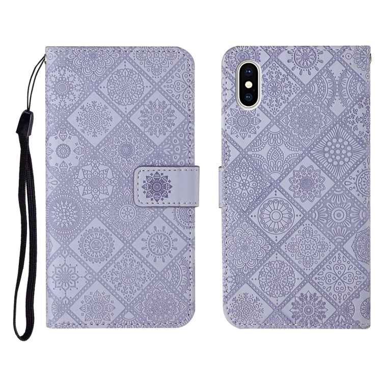 Ethnic Style Embossed Pattern Horizontal Flip Leather Case with Holder & Card Slots & Wallet & Lanyard, For iPhone 12, For iPhone 12 Mini, For iPhone 12 Pro Max, For iPhone SE 2022 / SE 2020 / 8 / 7, For iPhone XR, For iPhone XS Max